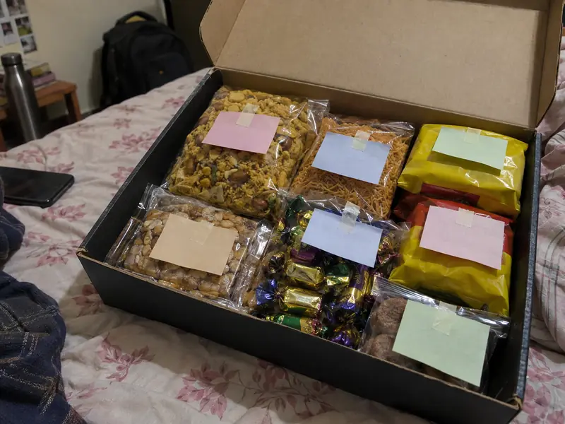A box of his childhood sweets