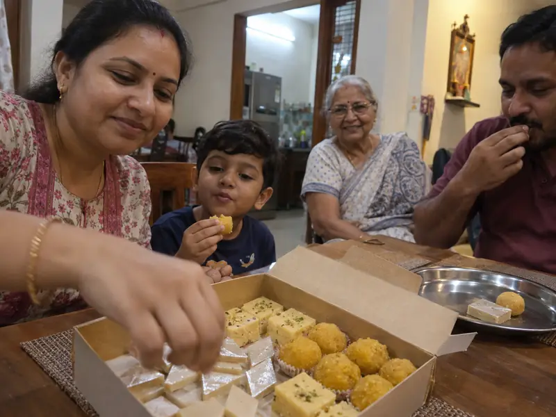 Mithai from their favourite halwai