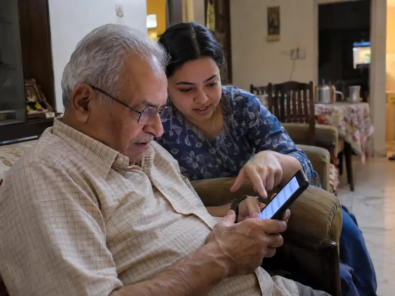 His phone, made scam-proof and easy to read