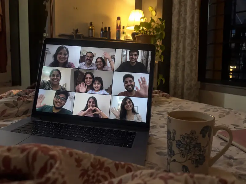 Video wishes from the relatives who can't come